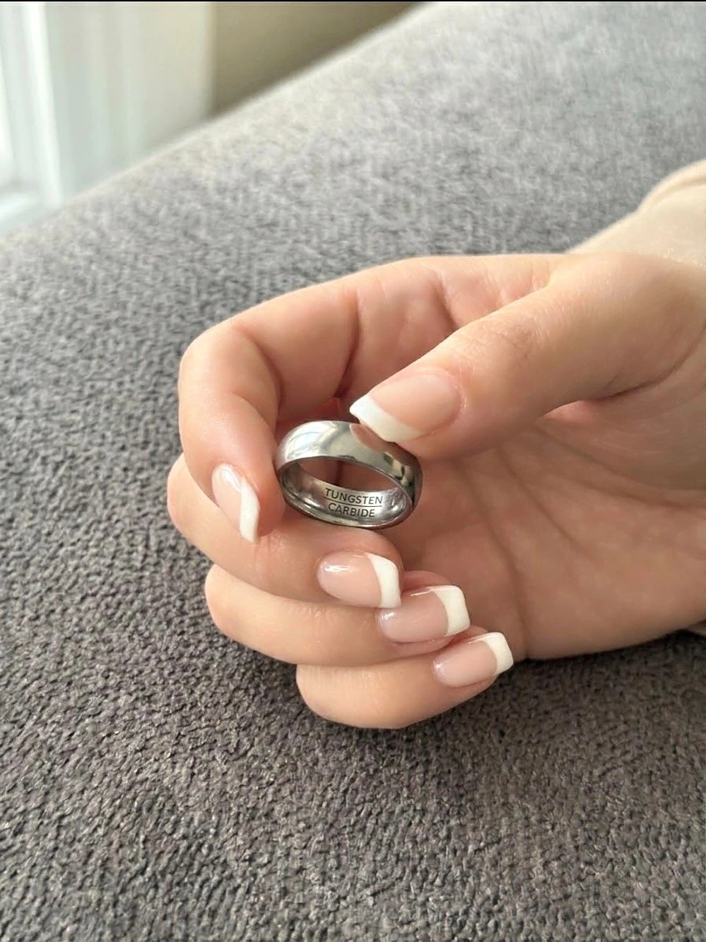 Tungsten Carbide Silver Tungsten Ring